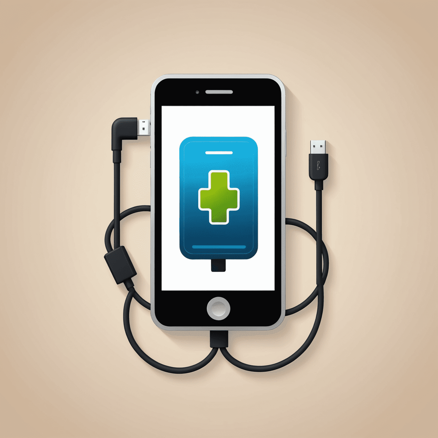 Phoneberdyj.com logo - A stylized mobile phone with recharging symbol